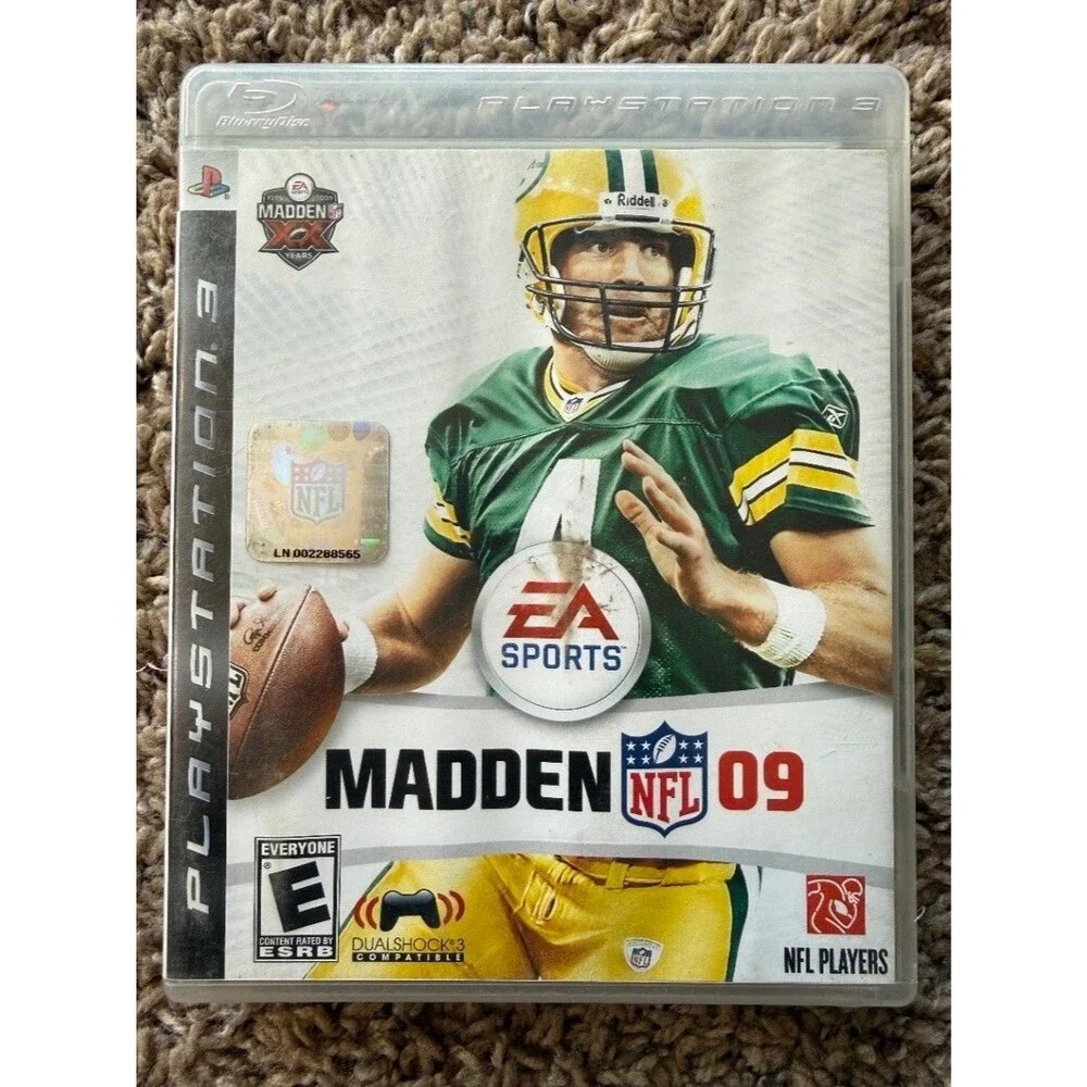 Madden NFL 09 PS3 PlayStation 3 Video Game EA Sports Brett Favre Cover